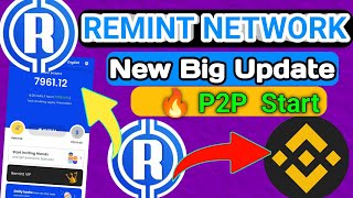 how to withdraw remint network remind network new update remint wallet active p2p [upl. by Kiele633]