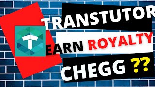 Earn royalty from Transtutors  Transtutors vs Chegg  Is Transtutors Chegg Alternate [upl. by Norma]