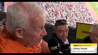 HONOURARY ARMAGH GAA PRESIDENT JIMMY SMYTH  ARMAGH V GALWAY 2024 ALL IRELAND FOOTBALL FINAL [upl. by Mafala]