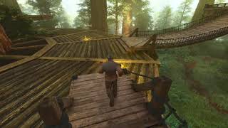 Ark Ascended Klinger Additional Rustic Building New Update K Rustic rope bridges [upl. by Messere]