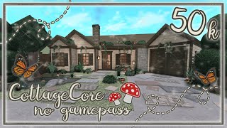 Bloxburg Build  Cottagecore Family House no gamepass 50k [upl. by Aitnecserc]