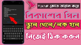 bKash এর পিন ভুলে গেলে বা লক হলে কী করব  How to Reset bKash PIN  bkash pin recovery system 2022 [upl. by Joed948]