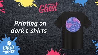 White Toner Transfer with Ghost double pass on dark TShirts [upl. by Sholes711]