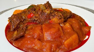 Yam Pottage with Suya Sauce  Canada 🇨🇦 Way [upl. by Natica]