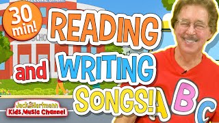 READING and WRITING Songs  30 Minutes of LITERACY Songs for Kids  Jack Hartmann [upl. by Malca789]