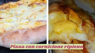 PIZZA CON CORNICIONE RIPIENO  PIZZA BASE  PIZZA SALAMI PEPERONIJALAPENOS E SALSA HOLANDESE [upl. by Kial]