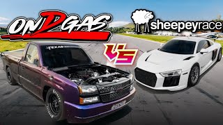 Twin Turbo Work Truck Vs 1500HP TT Audi R8 [upl. by Ahtibbat]