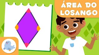 A área do losango 🔹 Geometria 🪁 Matemática para crianças 👨‍🏫 [upl. by Iglesias]