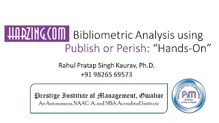 Bibliometric Analysis using Publish or Perish Handson [upl. by Holloway]