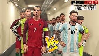 11 MESSI vs 11 RONALDO  PES 18 CHALLENGE [upl. by Odiug]