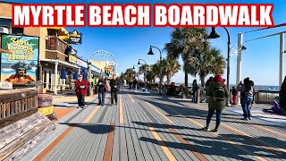 Myrtle Beach Boardwalk amp Ocean Boulevard Tour in December [upl. by Nomae]