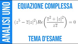 Esercizi desame svolti  ANALISI 1 equazione complessa con modulo coniugato e parte reale [upl. by Lenna]