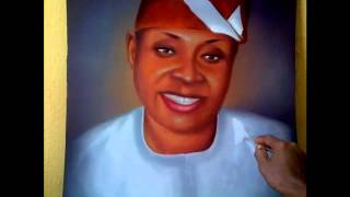 davido father deji adeleke portrait painting by Ayeola Ayodeji [upl. by Siekram80]