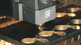 Prima Power Platino Fiber with 4kw Laser Cutting Demonstration [upl. by Mendel]