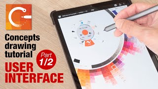 How to draw with Concepts app User Interface part 12 [upl. by Gaile423]