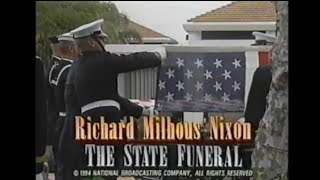 NBC News  Funeral of President Richard Nixon  April 27 1994 [upl. by Nnylacissej]