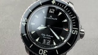 Blancpain Fifty Fathoms Grande Date 505012B30B52A Blancpain Watch Review [upl. by Corbie639]