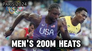 Mens 200m Heats HighlightsParis Olympics 2024 [upl. by Anaihr]