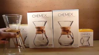 CHEMEX Line Up Review  What size is right for you 3 cupCM1C 6 cupCM6A 8 cupCM8A [upl. by Ojeitak]