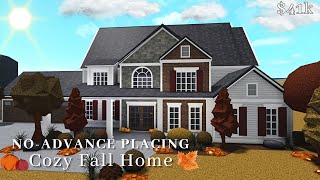 BLOXBURG NoAdvance Placing Cozy Fall Home House Build Roblox Realistic Home [upl. by Audly]