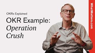 OKR Example with John Doerr Intel’s quotOperation Crushquot  OKRs Explained [upl. by Yelnoc594]