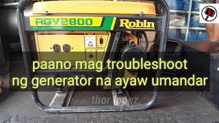 PAANO MAG TROUBLESHOOT NG GENERATOR NA AYAW UMANDAR [upl. by Geminius]