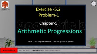 Arithmetic Progressions  Exercise52  Problem 1 Chapter5 CBSE Class10Math cbseclass10 [upl. by Oicneserc23]