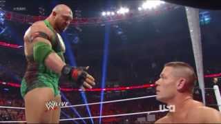 WWE RAW 4813 Cena Vs Mark Henry  RYBACK HEEL TURN [upl. by Nerrak]