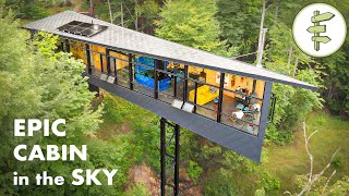 Architects MindBlowing Cabin Floats 60 Feet Above the Ground – OFF GRID CABIN TOUR [upl. by Hennessy]