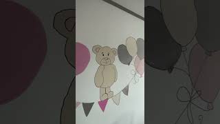 DIY selber ein Bild malen und gestalten 🥰 BabyzimmerKinderzimmer vorbereiten 🙂 [upl. by Noiwtna]