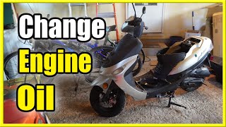 How to Change Engine Oil on TaoTao 50cc Moped Fast Method [upl. by Broek783]