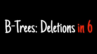 Btrees in 6 minutes — Deletions [upl. by Bernadine]