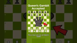 Win Queen in Queens Gambit Accepted 👸 queensgambit chessgambit [upl. by Clementina]