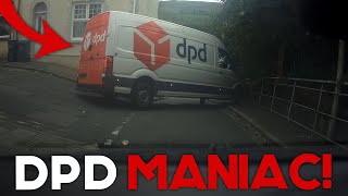 UNBELIEVABLE UK DPD DRIVERS DASH CAMERAS  DPD Drives Into Oncoming Traffic Smash Bollard 2 [upl. by Lellih904]