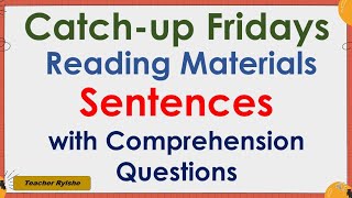 CATCHUP FRIDAYS READING SENTENCES  READING MATERIALS FOR GRADES 123 [upl. by Jasik]