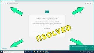 How to Fix Kasperskey Certificate Verification problem  Turn OnOff Kasperskey Safe Money 2020 [upl. by Andriette]