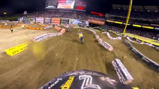 GoPro HD Andrew Short Main Event 2013 February 2 Monster Energy Supercross From Anaheim CA [upl. by Hallutama]