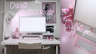 PINTEREST desk makeover ₊˚✩彡New monitor Ikea Sanrio unboxing🍬 [upl. by Goldsmith]