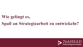 Wie gelingt es Spaß an Strategiearbeit zu entwickeln  Dr Jörg Wallner [upl. by Eledoya]