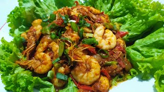 Cara Membuat Seafood Udang Nikmat  Recipe Cooking Seafood Shrimp [upl. by Freberg]