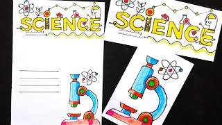 ScienceScience border design on paperEasy border for projectBorder design draw by priyacreations [upl. by Erimahs]