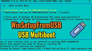 Cómo crear un USB multiboot de arranque e instalación usar WinSetupFromUSB Win 2000 XP y otros [upl. by Acissehc]