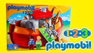 Playmobil 123 noahs ark  set 6765  Unboxing Playmobil My Take Along Noah´s Ark toy [upl. by Hull]