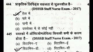 upsssc health workerUP CHORRBANMall nursing exams 2024 most important questions हिंदी में [upl. by Marden]