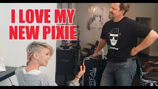 BIG MAKEOVER PIXIECUT FROM LONG TO SHORT HAIR by JOERG MENGEL FRISEURE [upl. by Forelli]