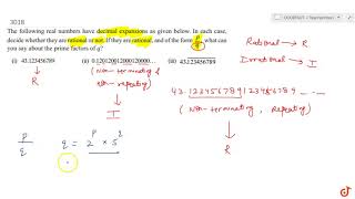 The following real numbers have decimal expansions as given below In each case decide whether [upl. by Sesom]