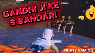 GANDHI JI KE TEEN BANDAR 😂 BGMI GAMEPLAY VIDEO bgmi gameplaybgmi viralvideo subscribe [upl. by Attela755]