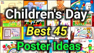 Childrens Day Drawing 2023  Childrens Day Poster Drawing  Childrens Day Poster Malayalam [upl. by Zelig656]