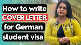 How to write cover letter for Germany German student visa [upl. by Akema933]