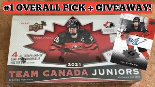 WATCH THIS WRIGHT NOW 😜 2021 Upper Deck Team Canada Juniors Hockey Cards Hobby Box [upl. by Klingel]